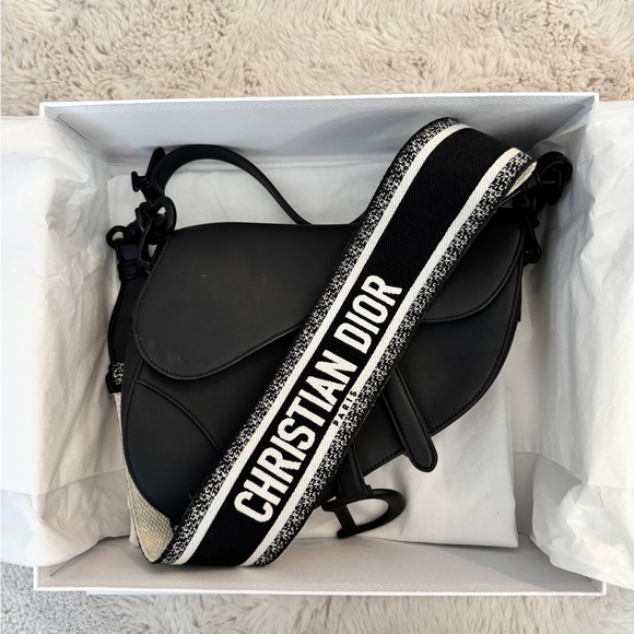 Christian Dior Ultra Matte Calfskin Saddle Bag (Black) - Picture 13 of 16